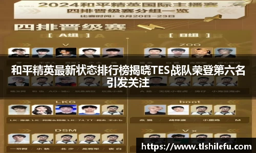 和平精英最新状态排行榜揭晓TES战队荣登第六名引发关注